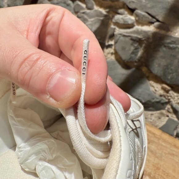 Gucci Ivory Leather MAC80 GG Embroidered Sneakers - Picture 13 of 13